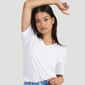 Social Citizen White V-neck shirt